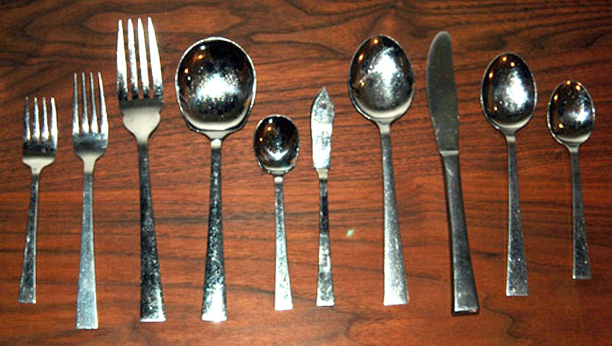 UNF1243 (Stainless) Individual Salad Fork by Unknown Mfg Silver-1