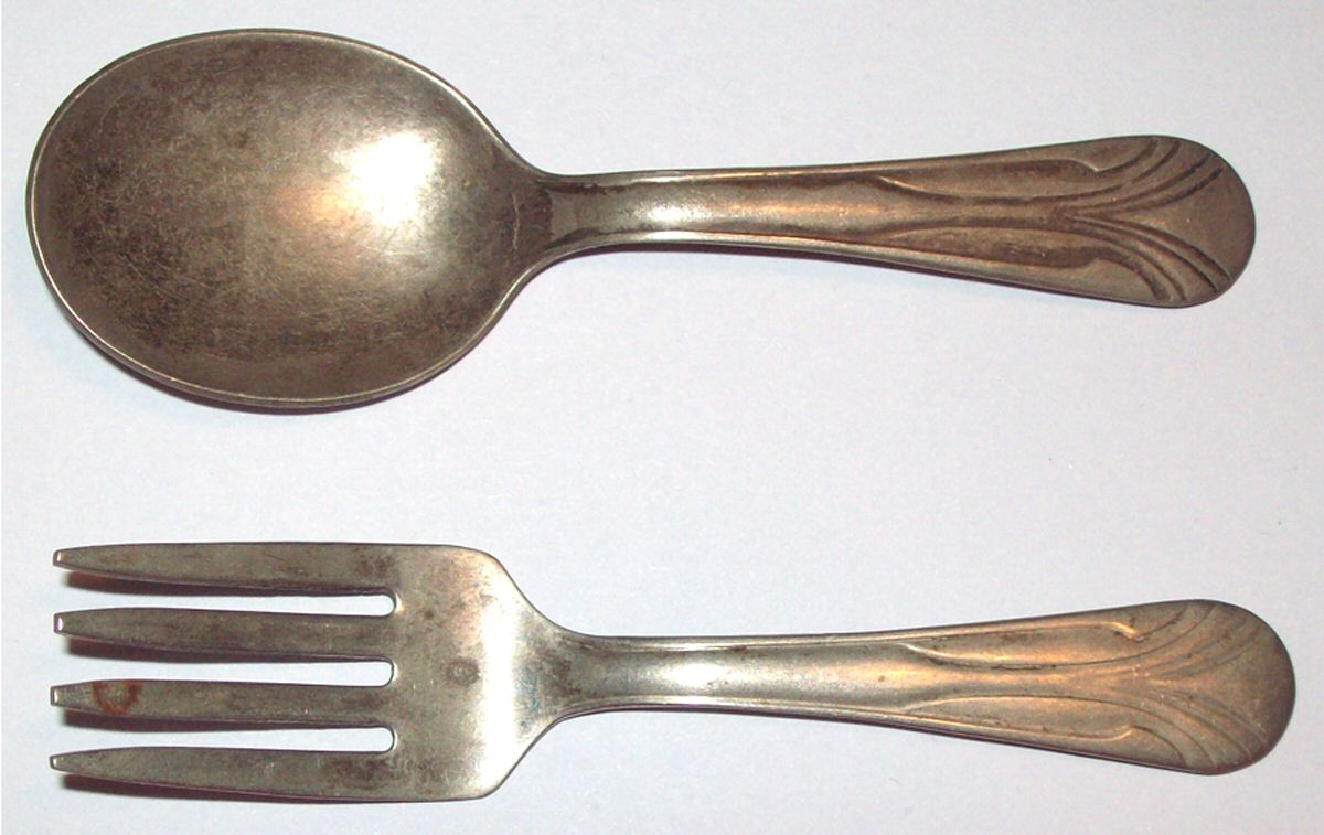 UNF1248 (Silverplate) Straight Handle Baby Spoon by Unknown Mfg Silver-1