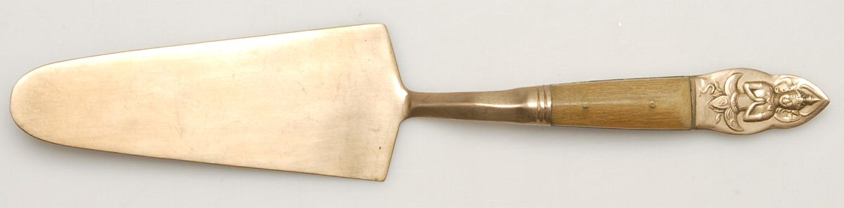 UNF1883 (Brass) Pastry Server with Stainless Blade by Unknown Mfg Silver-1