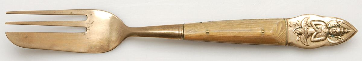 UNF1883 (Brass) Pastry Fork by Unknown Mfg Silver-1