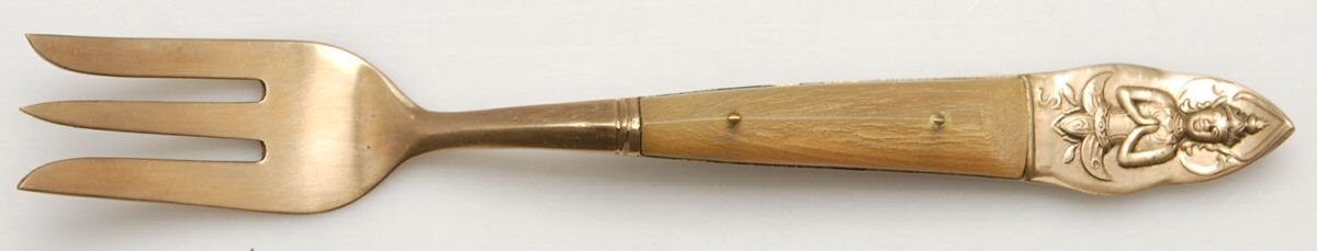 UNF1883 (Brass) Individual Salad Fork by Unknown Mfg Silver-1