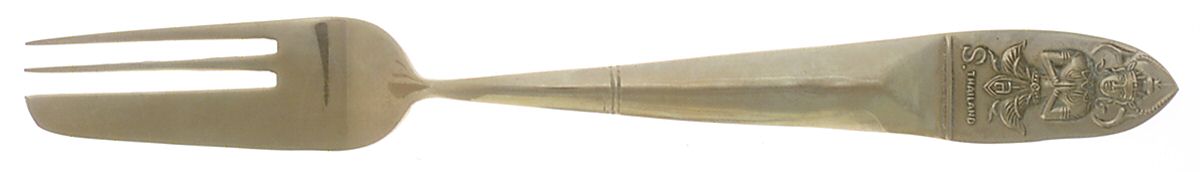 UNF754 (Brass) Pastry Fork by Unknown Mfg Silver-1