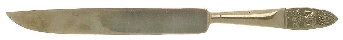 UNF754 (Brass) Large Stainless Blade Roast Carving Knife by Unknown Mfg Silver-1