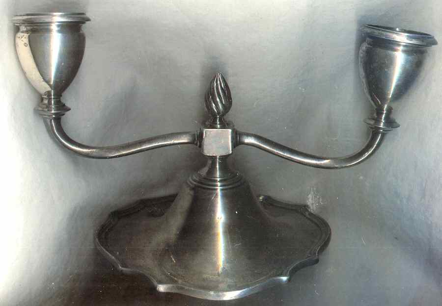 WASHINGTON (Silverplate, Hollowware) 2 Part Candlestick by Unknown Manufacturer-1