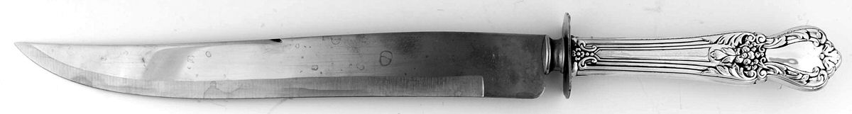UNF1259 (Sterling) Large Stainless Blade Roast Carving Knife by Unknown Mfg Silver-1