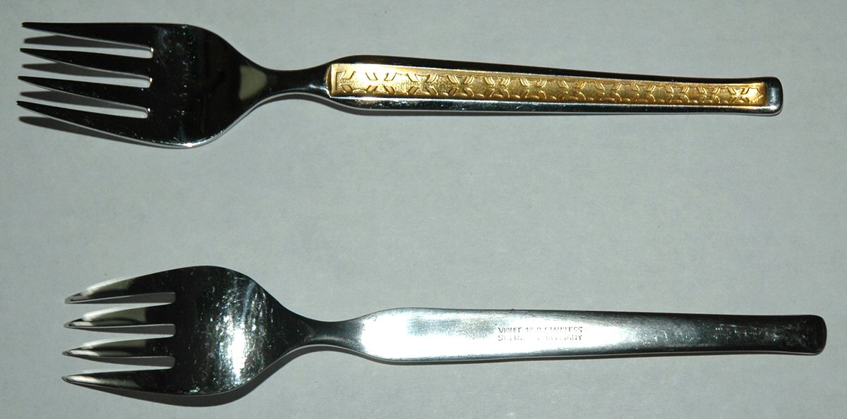 Violet (Stainless) Individual Salad Fork by Unknown Mfg Silver-1