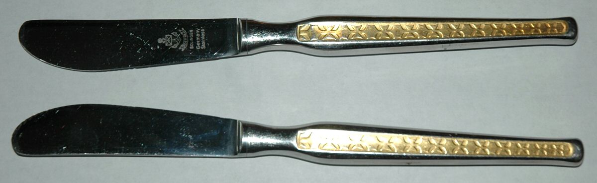 Violet (Stainless) Modern Hollow Knife by Unknown Mfg Silver-1