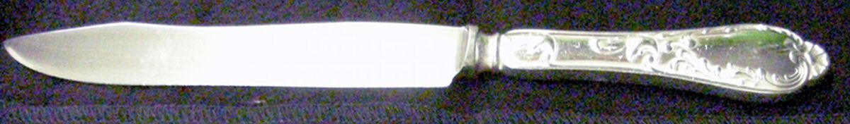 Unf1894 (Silverplate) Small Steak Carving Knife with Stainless Blade by Unknown Mfg Silver-1