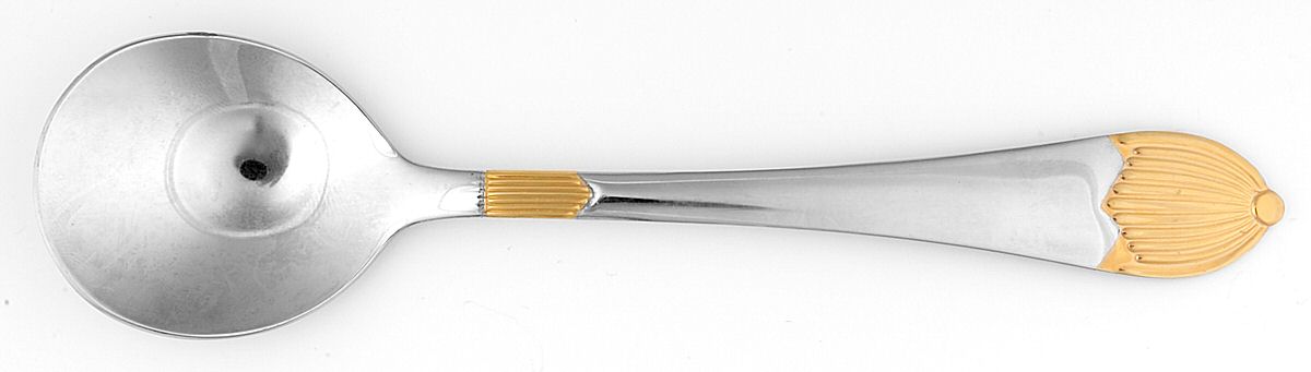 UNF1271 (Stainless) Round Bowl Soup Spoon (Gumbo) by Unknown Mfg Silver-1