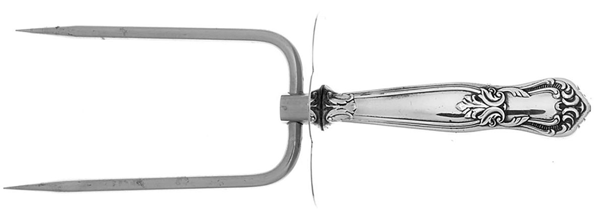 UNF1276 (Sterling) Large Joint/Roast Holder Fork by Unknown Mfg Silver-1