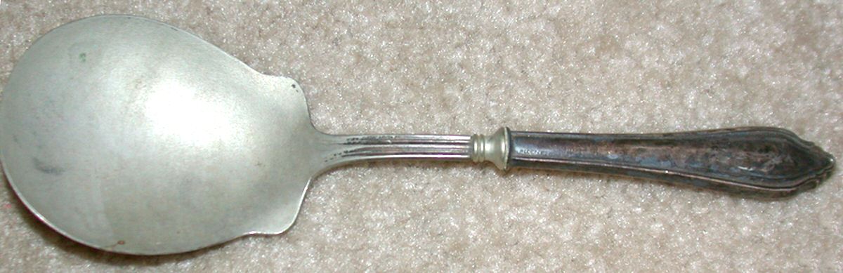 UNF1145 (Sterling) Casserole Spoon with Smooth Silverplate Bowl by Unknown Mfg Silver-1