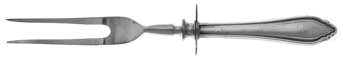 UNF1145 (Sterling) Small Steak Carving Fork with Stainless Prongs by Unknown Mfg Silver-1