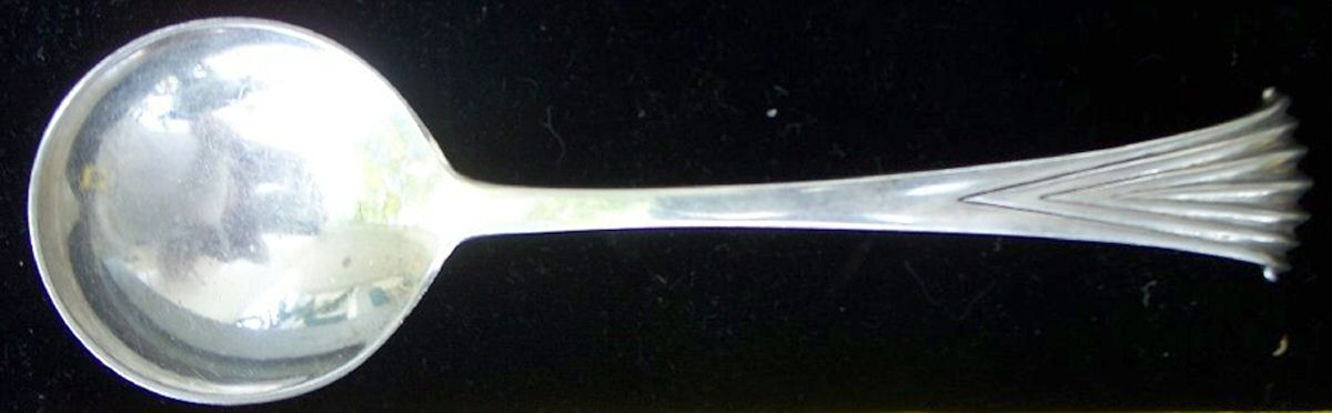 UNF1904 (Sterling) Round Bowl Soup Spoon (Cream Soup) by Unknown Mfg Silver-1