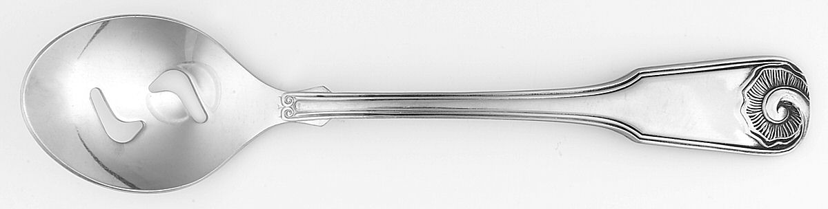 UNF1910 (Stainless) Pierced Tablespoon (Serving Spoon) by Unknown Mfg Silver-1