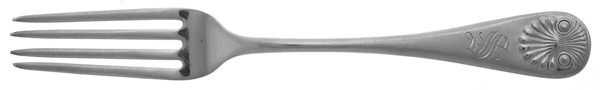 UNF762 (Sterling) Monogram Fork by Unknown Mfg Silver-1