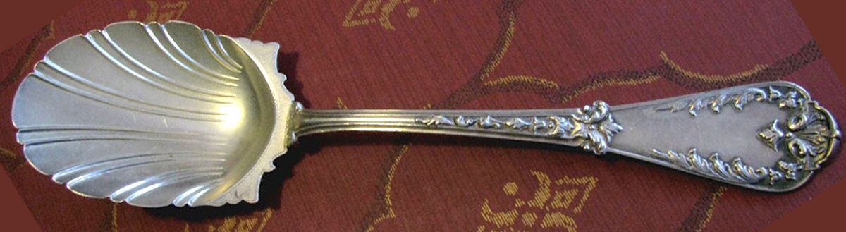 UNF1913 (Sterling) Solid Smooth Berry/Casserole Spoon by Unknown Mfg Silver-1