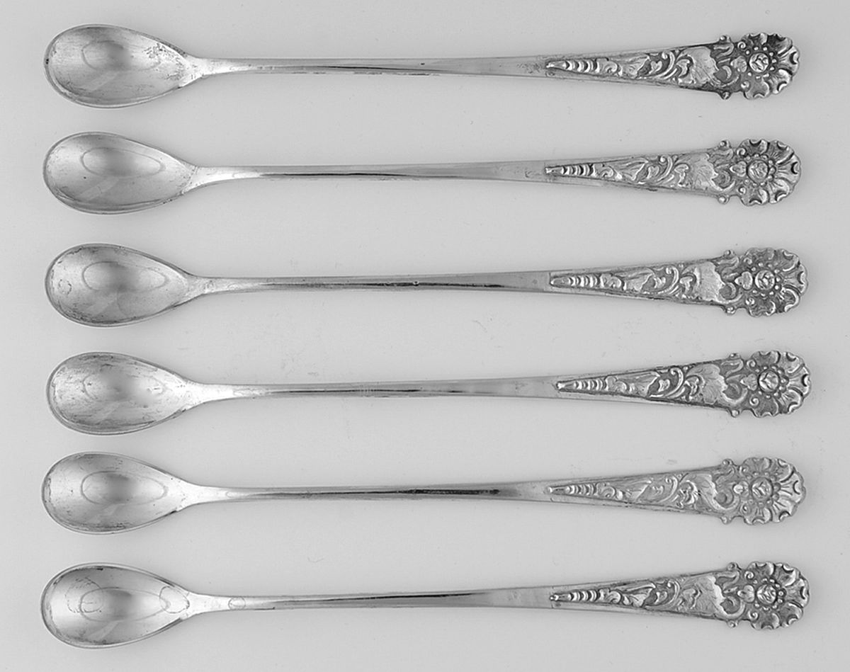 800-109 (Sterling) Iced Tea Spoon - Set of 6 by Unknown Mfg Silver-1