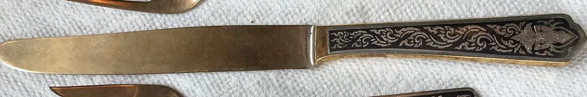 UNF765 (Bronzeware) New French Hollow Knife by Unknown Mfg Silver-1