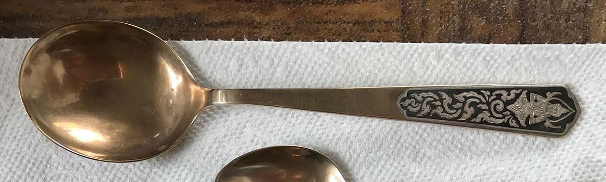 UNF765 (Bronzeware) Round Bowl Soup Spoon (Gumbo) by Unknown Mfg Silver-1