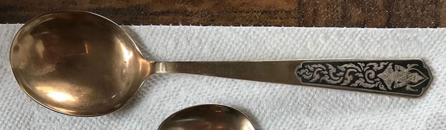 UNF765 (Bronzeware) Demitasse Spoon by Unknown Mfg Silver-1