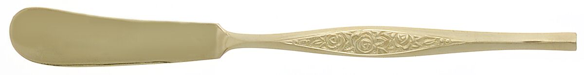 UNF1300 (Gold Electroplate) Flat Handle Master Butter Knife by Unknown Mfg Silver-1