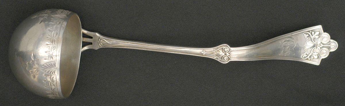 Coin Silver Flatware Bouillon Ladle by Unknown Mfg Silver-1