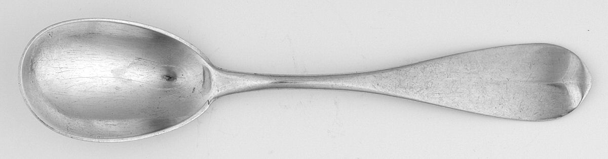 Coin Silver Flatware Large Sherbet Spoon by Unknown Mfg Silver-1