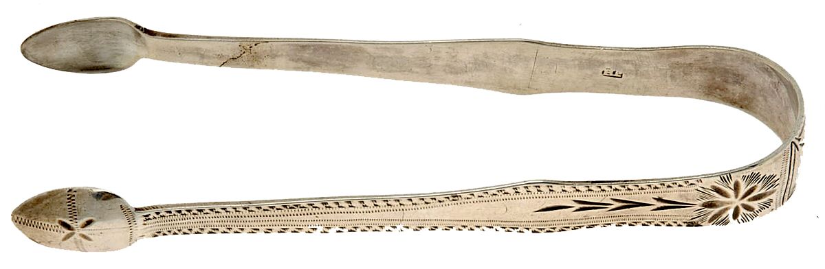 Coin Silver Flatware Large Sugar Tongs by Unknown Mfg Silver-1