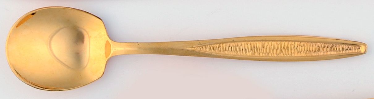 UNF7566 (Gold Electroplate) Sugar Spoon by Unknown Mfg Silver-1
