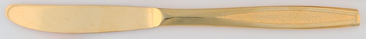 UNF7566 (Gold Electroplate) Modern Solid Knife by Unknown Mfg Silver-1