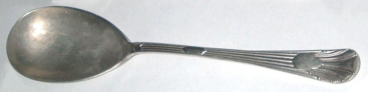 UNF1920 (Silverplate) Solid Salad Serving Spoon by Unknown Mfg Silver-1