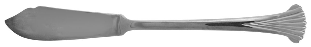 UNF683-1 (Silverplate) Flat Handle Master Butter Knife by Unknown Mfg Silver-1