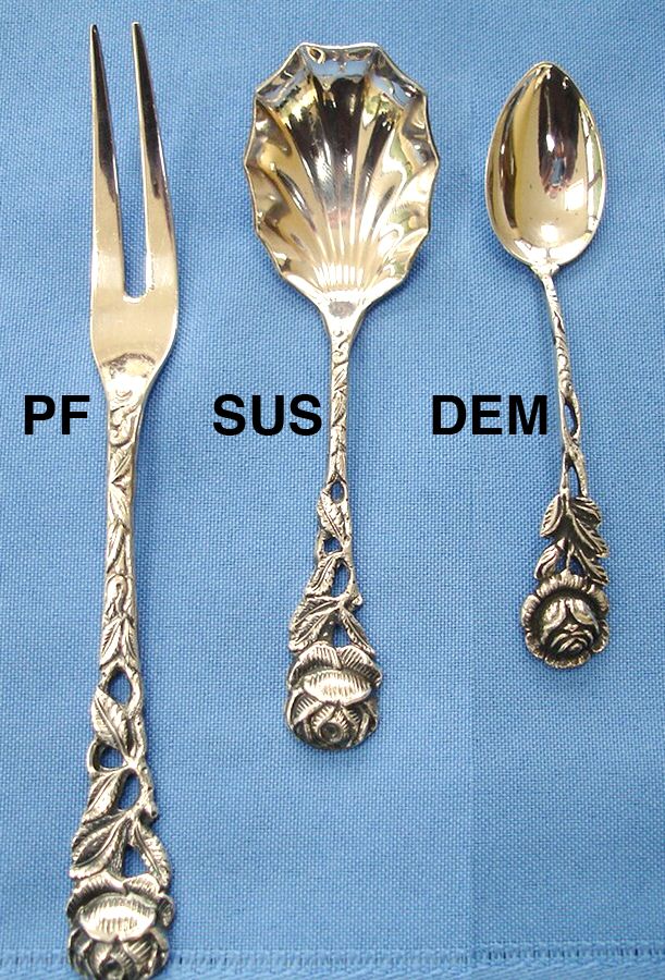 Hildesheimer Rose  (Silverplate) Short Handle Pickle/Olive Fork by Justinus-1