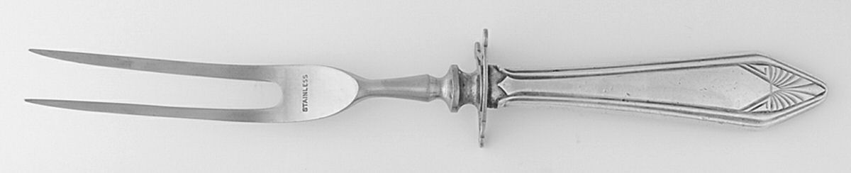 UNF1310 (Sterling) Small Carving Fork W/Sterling Guard by Unknown Mfg Silver-1