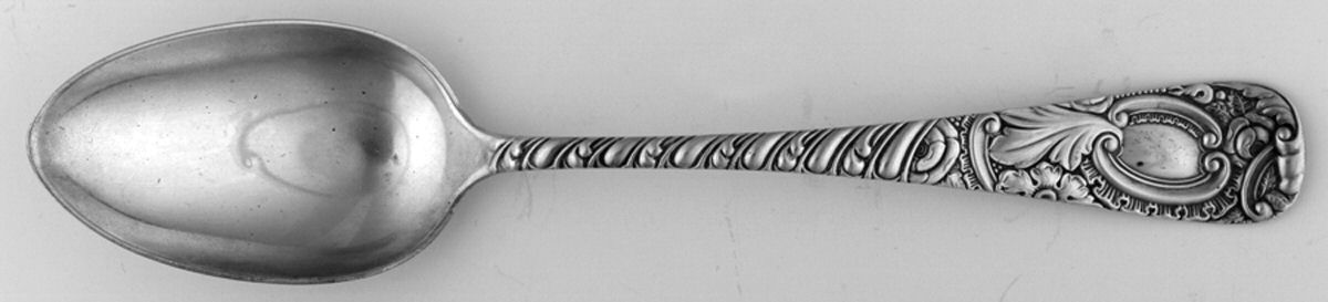 UNF1312 (Sterling) Monogrammed Oval Dessert/Soup Spoon by Unknown Mfg Silver-1