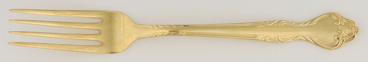 UNF1927 (Gold Electroplate) Fork by Unknown Mfg Silver-1