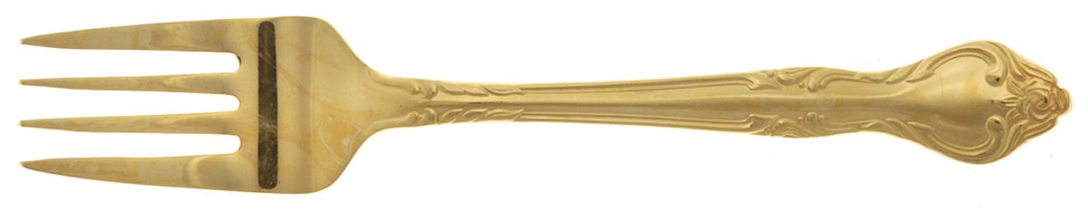 UNF1927 (Gold Electroplate) Individual Salad Fork by Unknown Mfg Silver-1