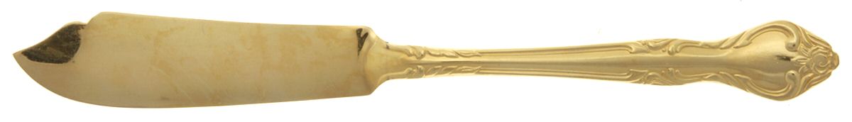 UNF1927 (Gold Electroplate) Flat Handle Master Butter Knife by Unknown Mfg Silver-1