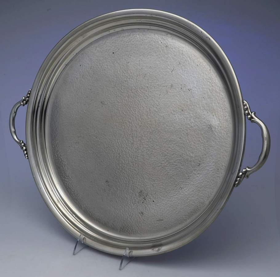 Shirley Pewter Hollowware Large Waiter Tray by Shirley Metalcraft-1