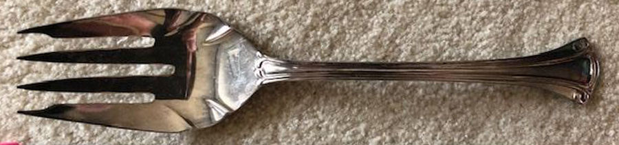 UNF1938 (Silverplate) Medium Solid Cold Meat Serving Fork by Unknown Mfg Silver-1