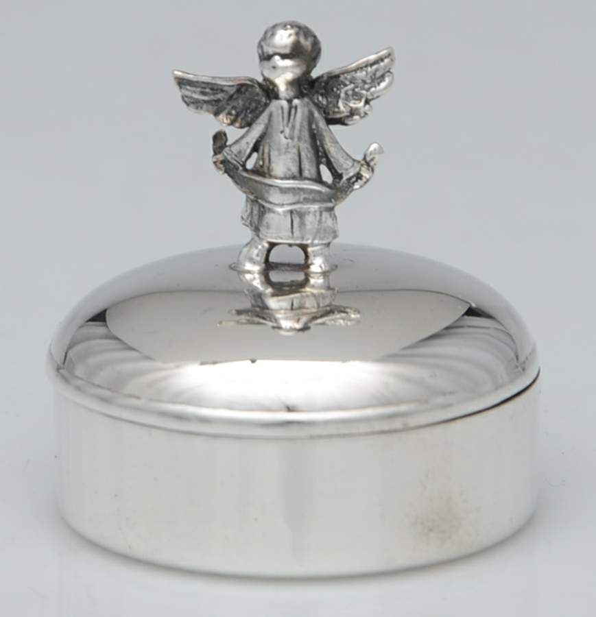 Portugal Silverplate Hollowware Tooth Fairy Box and Lid by Unknown Manufacturer-1