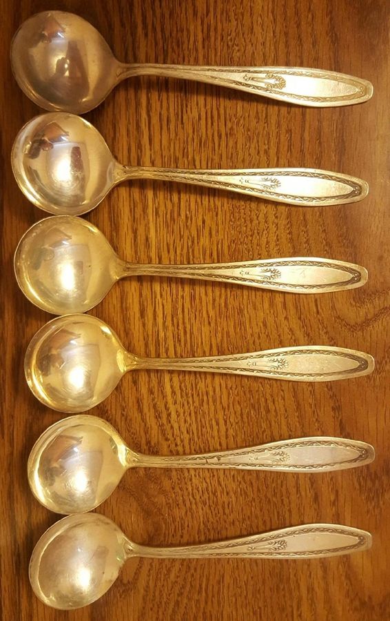 UNF1939 (Silverplate) Round Bowl Soup Spoon (Cream Soup) by Unknown Mfg Silver-1