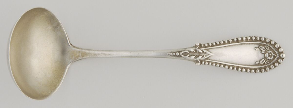 UNF1943 (Sterling) Solid Piece Cream Ladle by Unknown Mfg Silver-1
