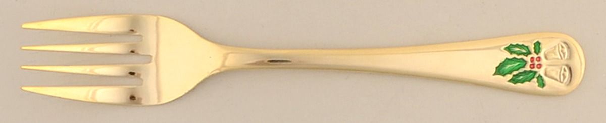 UNF1951 (Gold Electroplate) Individual Salad Fork by Unknown Mfg Silver-1