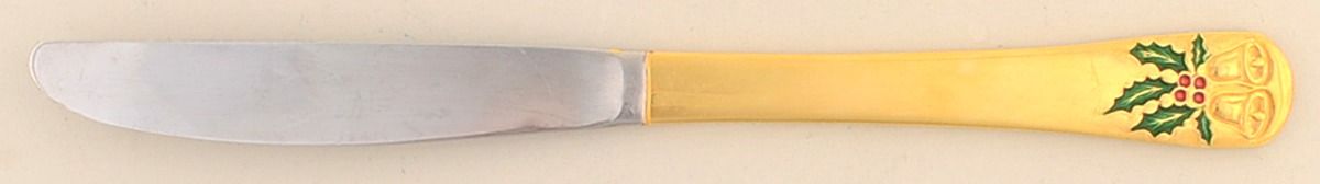 UNF1951 (Gold Electroplate) Modern Solid Knife by Unknown Mfg Silver-1