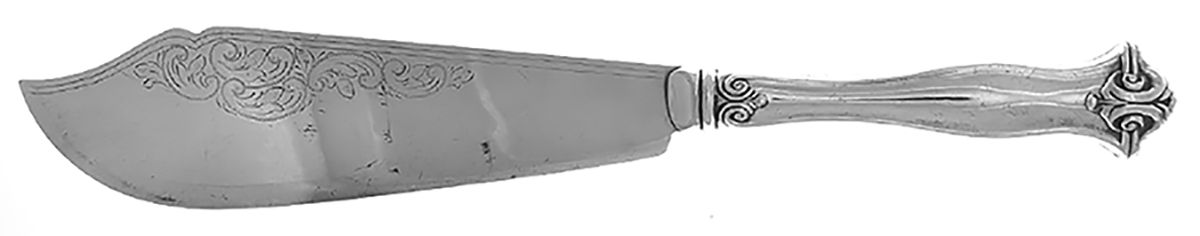 UNF1328 (Sterling) Individual Fish Knife with Silverplate Blade by Unknown Mfg Silver-1