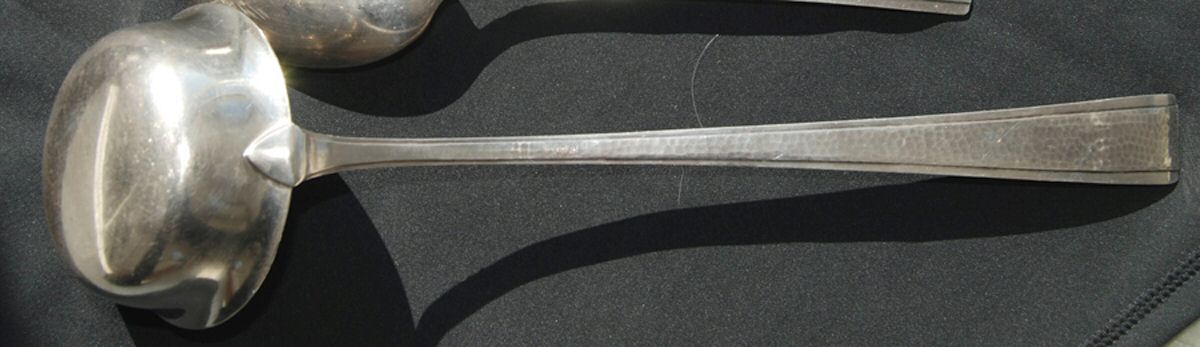 Fob (Silverplate) Solid Soup Ladle by Unknown Mfg Silver-1