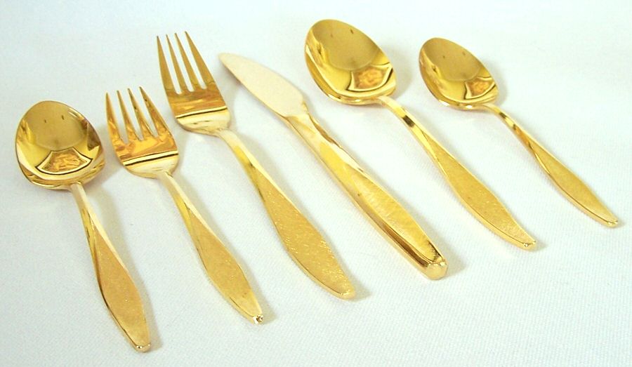 UNF1965 (Gold Electroplate) Fork by Unknown Mfg Silver-1