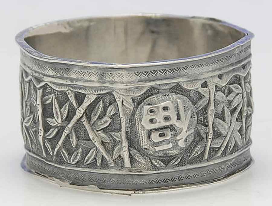 Asian Sterling Hollowware Napkin Ring by Unknown Manufacturer-1