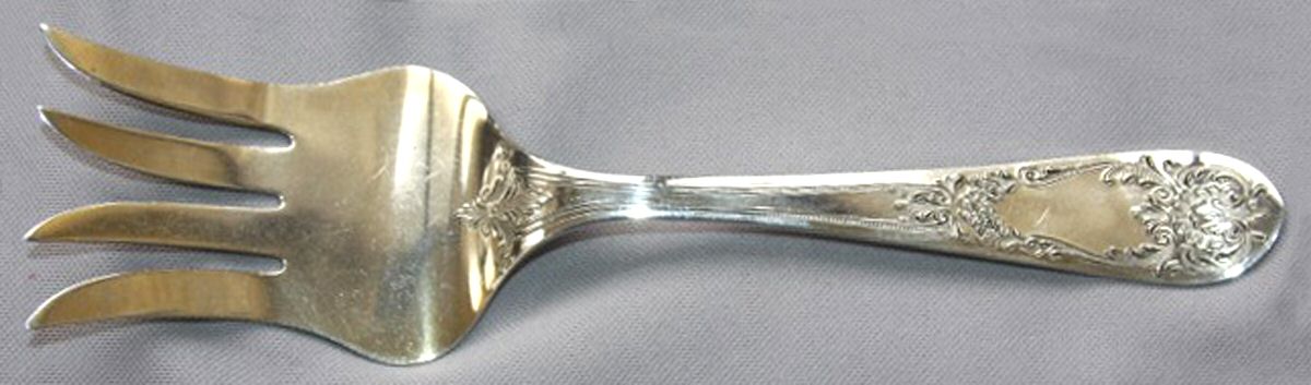 6809-181 (Sterling) Medium Solid Cold Meat Serving Fork by Unknown Mfg Silver-1